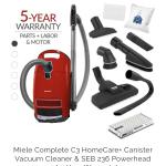 Lightweight!

The best canister vacuum.

Ideal for carpets, mostly floors and all your basic cleaning needs.
​
Includes 285-3 Combo Rug/Floor Tool, Parquet Twister Floor Brush, Accessories + Bonus Tools
​
**HEPA Filtration**
​
5 Year Parts / 10 Year Motor Warranty 